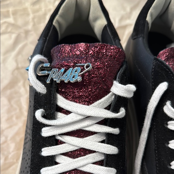 P448 Black and White Sneakers with Metallic Accents - Picture 5 of 5